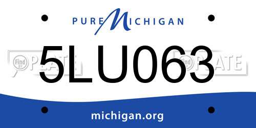 5LU063 Michigan License Plate