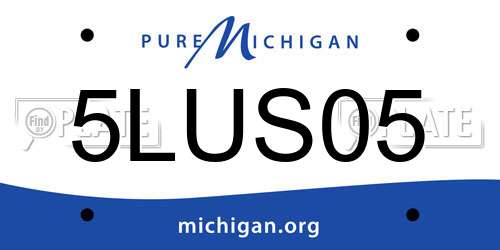 5LUS05 Michigan License Plate
