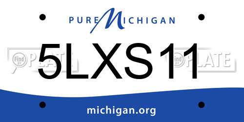 5LXS11 Michigan License Plate