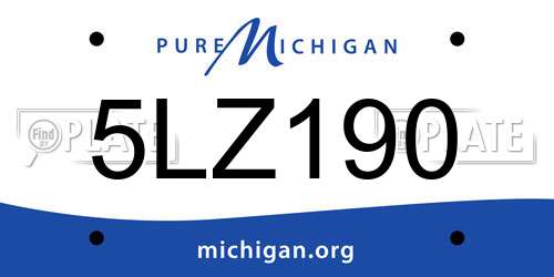5LZ190 Michigan License Plate