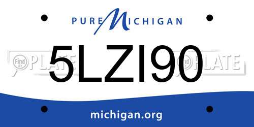 5LZI90 Michigan License Plate
