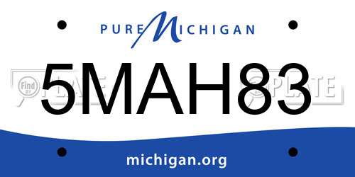 5MAH83 Michigan License Plate