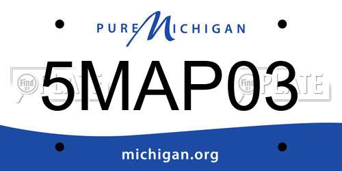 5MAP03 Michigan License Plate