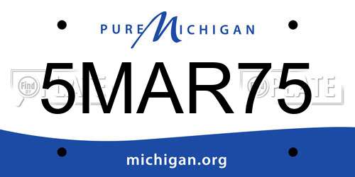 5MAR75 Michigan License Plate
