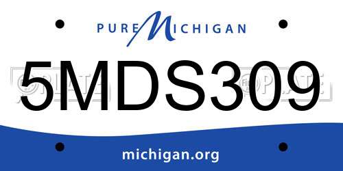 5MDS309 Michigan License Plate