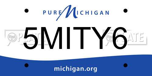 5MITY6 Michigan License Plate
