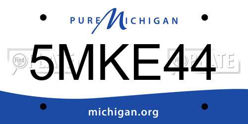 5MKE44 Michigan License Plate