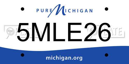 5MLE26 Michigan License Plate