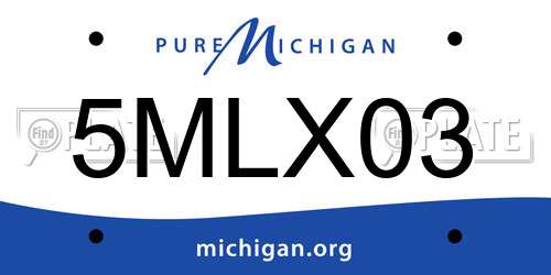 5MLX03 Michigan License Plate