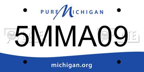 5MMA09 Michigan License Plate