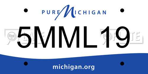 5MML19 Michigan License Plate