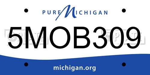 5MOB309 Michigan License Plate