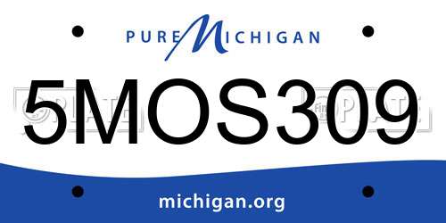 5MOS309 Michigan License Plate