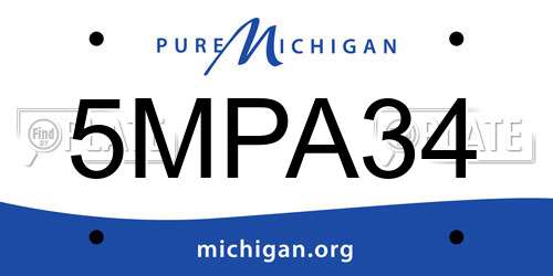 5MPA34 Michigan License Plate
