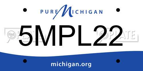 5MPL22 Michigan License Plate