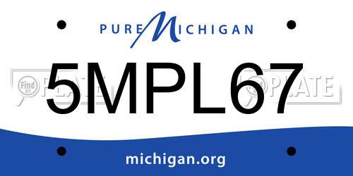 5MPL67 Michigan License Plate