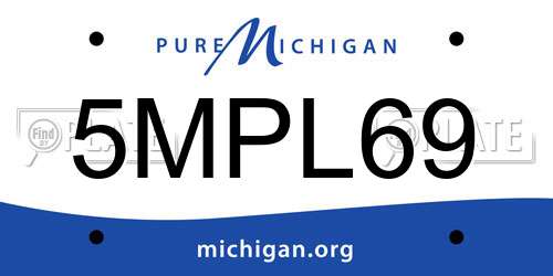 5MPL69 Michigan License Plate