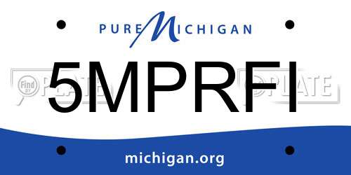 5MPRFI Michigan License Plate