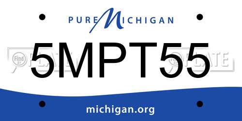 5MPT55 Michigan License Plate