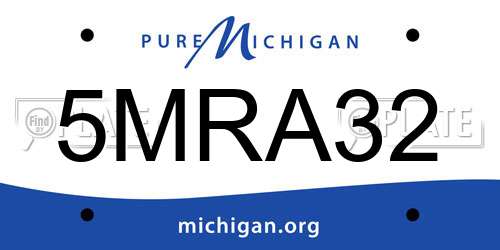 5MRA32 Michigan License Plate