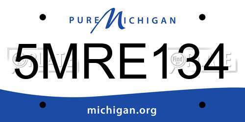 5MRE134 Michigan License Plate