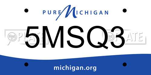 5MSQ3 Michigan License Plate