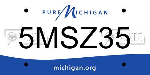 5MSZ35 Michigan License Plate