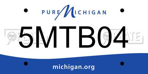 5MTB04 Michigan License Plate