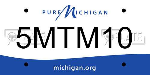 5MTM10 Michigan License Plate