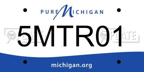 5MTR01 Michigan License Plate