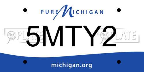 5MTY2 Michigan License Plate