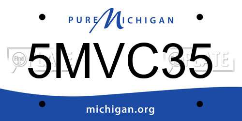 5MVC35 Michigan License Plate