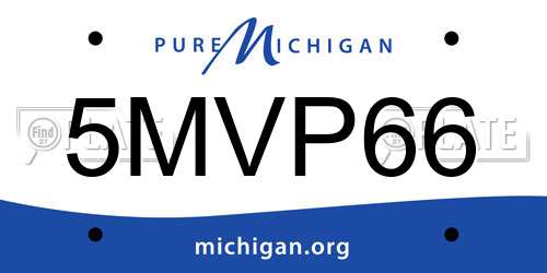 5MVP66 Michigan License Plate