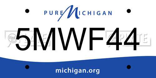5MWF44 Michigan License Plate