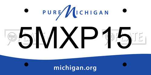 5MXP15 Michigan License Plate