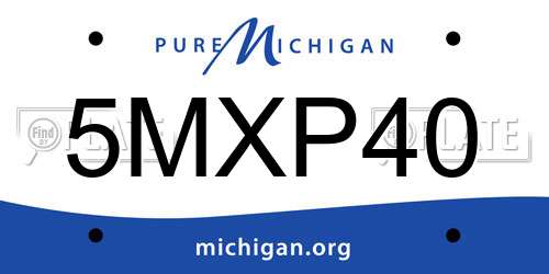 5MXP40 Michigan License Plate