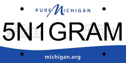 5N1GRAM Michigan License Plate