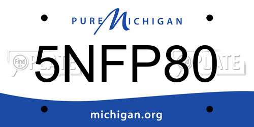 5NFP80 Michigan License Plate