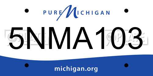 5NMA103 Michigan License Plate