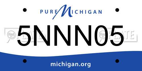 5NNN05 Michigan License Plate