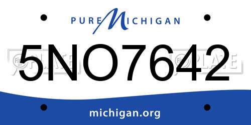 5NO7642 Michigan License Plate