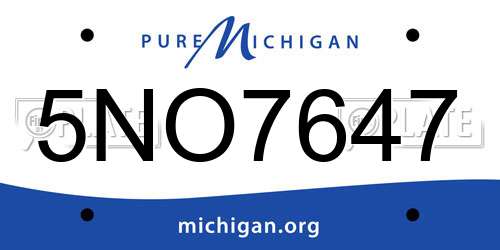 5NO7647 Michigan License Plate