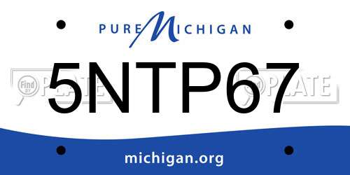 5NTP67 Michigan License Plate