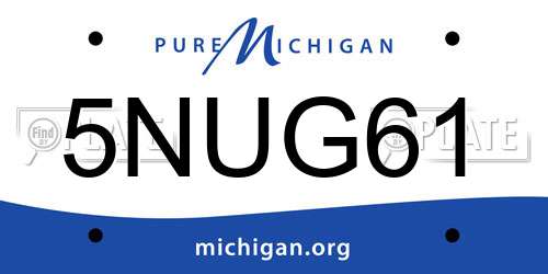 5NUG61 Michigan License Plate