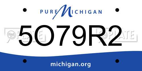 5O79R2 Michigan License Plate