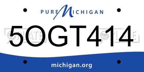 5OGT414 Michigan License Plate