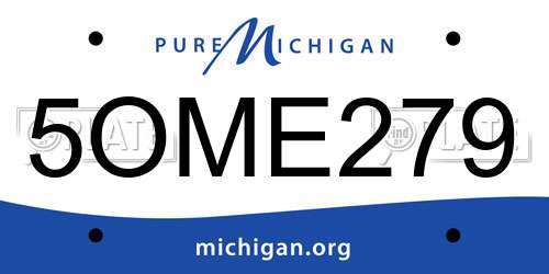 5OME279 Michigan License Plate