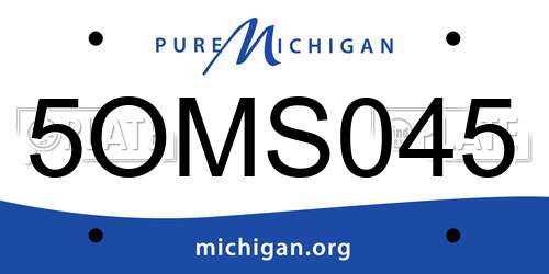 5OMS045 Michigan License Plate