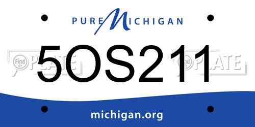 5OS211 Michigan License Plate