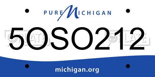 5OSO212 Michigan License Plate
